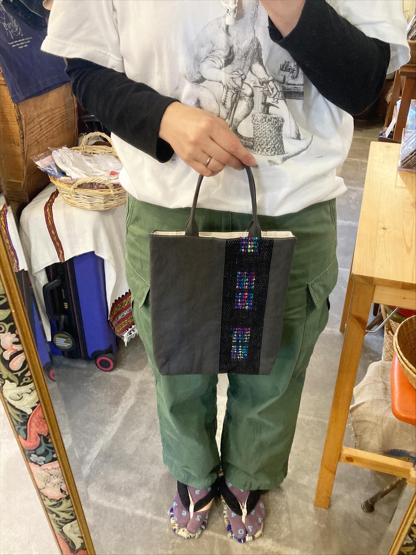 さきおりCHICKA 南部裂織 ミニトートバッグ | イタリアと青森の店 coccia