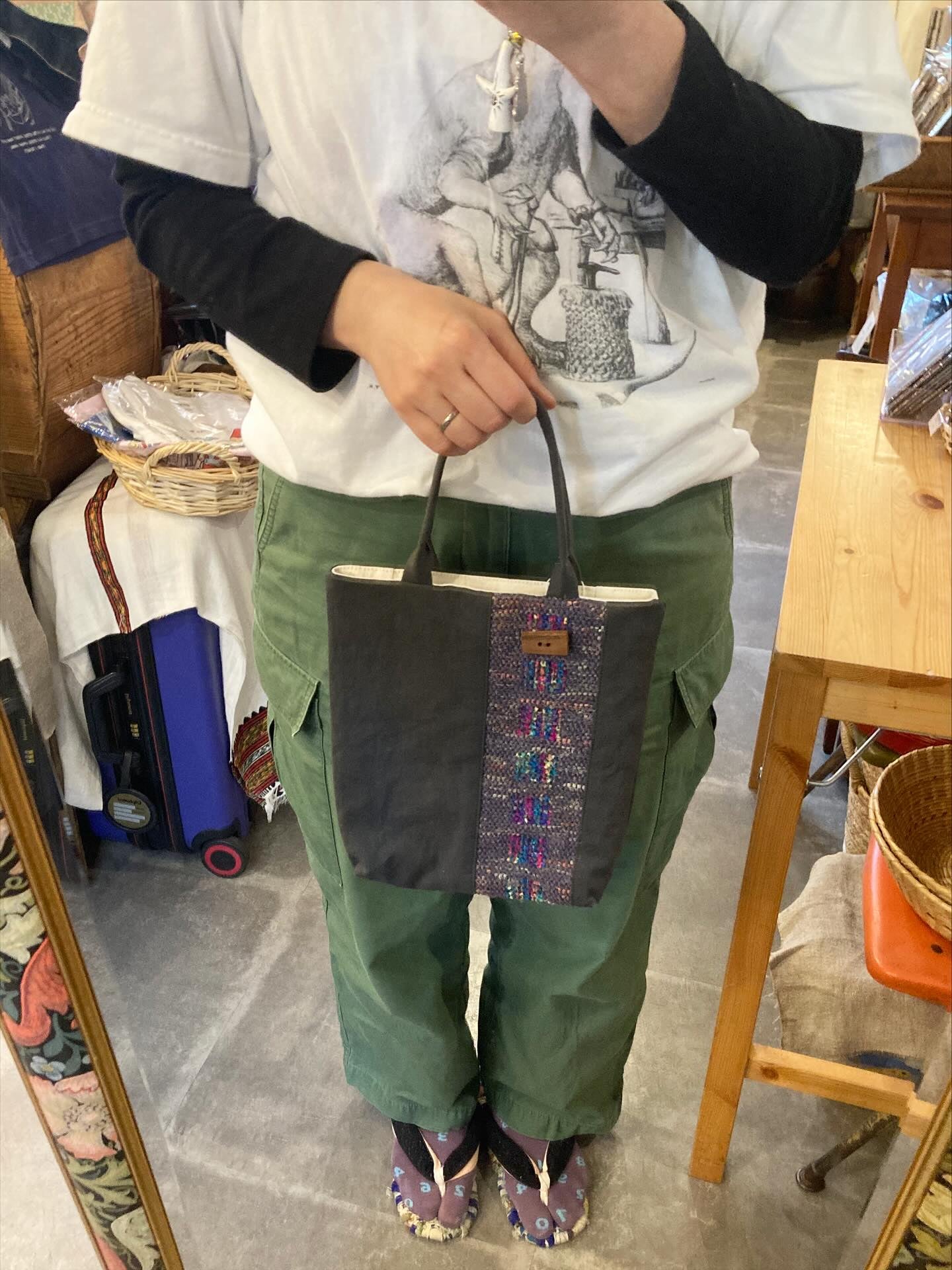 さきおりCHICKA 南部裂織 ミニトートバッグ | イタリアと青森の店 coccia